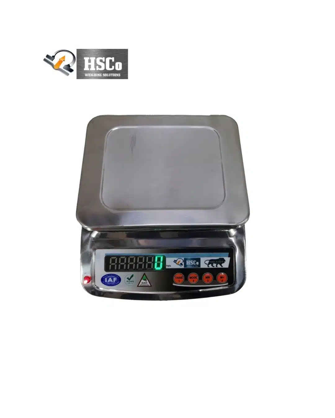 SSX – Electronic Table Top Scale (5) HSCo SSX compact stainless steel table top scale with LED display