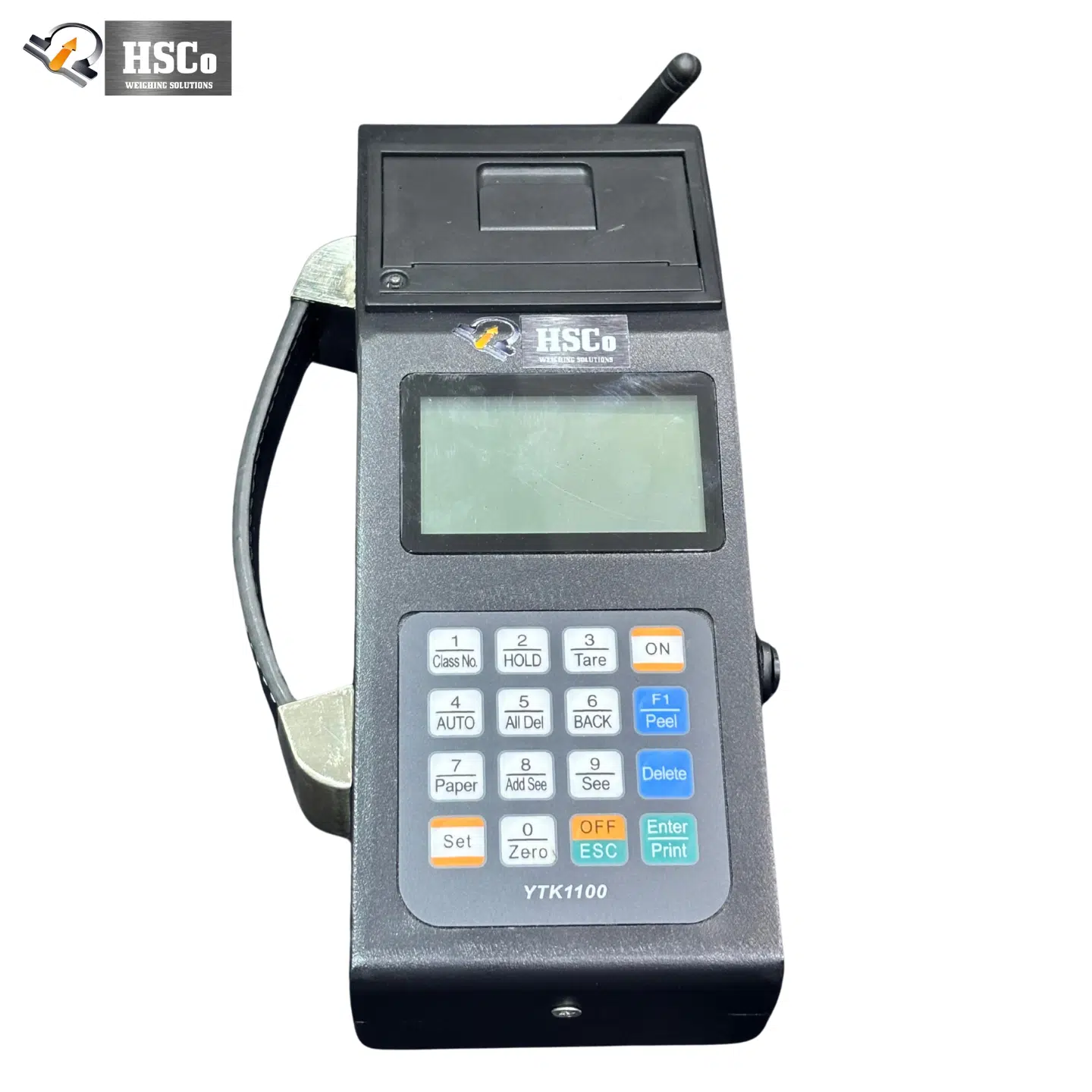 Hand Held Remote with Jumbo Display, Printer & USB Connectivity – HHRJDPU HHRJDPU hand-held display with LCD, keypad, antenna and printer