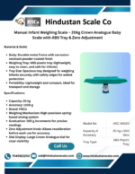 HSCo mechanical infant weighing scale leaflet with technical specifications