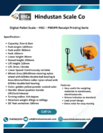 HSC-PWSPR receipt printing pallet scale leaflet with specifications