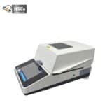 Moisture analyzer at an angle, lid closed