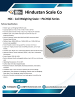 HSCo coil weighing scale leaflet with technical specifications