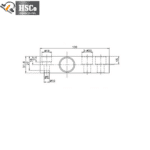 LCX-1-FJ/JZM load cell top drawing, 130 mm long