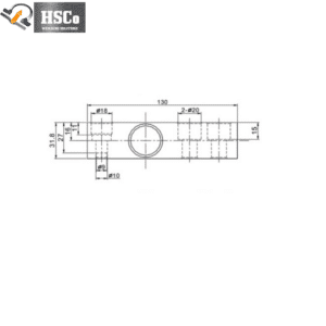 LCX-1-FJ/JZM load cell top drawing, 130 mm long