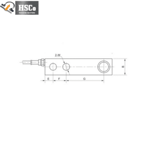 Top-view dimension drawing of the LCX-2 load cell