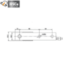 LCX-2-S load cell top drawing with mounting holes