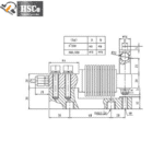 LCX-7-JZM mounting module side section drawing