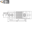 Bellows load cell top view drawing