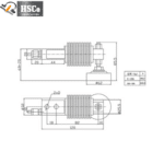 Bellows load cell and mount drawing with capacity table