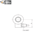LCZ-1 top view drawing with ½-14 NPT cable entry