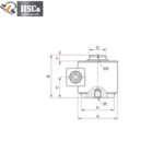 LCZ-2 column load cell dimension drawing, side view