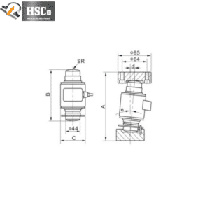 LCZ-4 column load cell dimension drawing