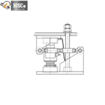 LCZ-4 load cell installation drawing with top and bottom mounts