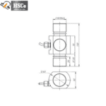LCZ-5 column load cell side drawing
