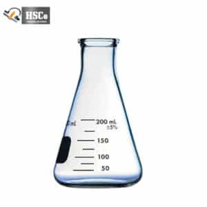 HSCo borosilicate glass conical (Erlenmeyer) flask with graduations