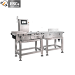 HSCo dynamic checkweigher: stainless conveyor line with touch-screen controller and reject section