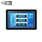 Centrifuge touch screen showing speed, RCF and time