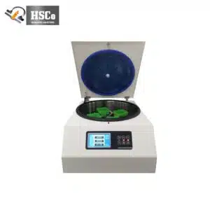 Low speed centrifuge chamber with blue rotor