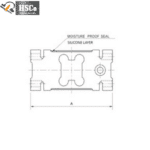 LCP-5 load cell drawing showing the moisture-proof silicone seal
