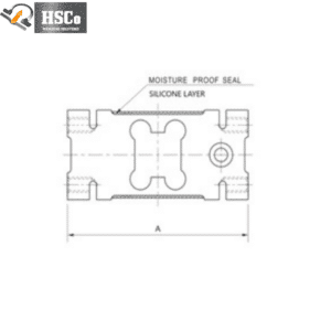 LCP-5 load cell drawing showing the moisture-proof silicone seal