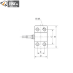 LCP-7 load cell drawing, end view