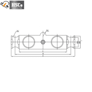 LCQ-4 load cell side drawing with dimension marks