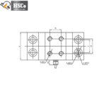 LCQ-7 ladle load cell dimension drawing, top view