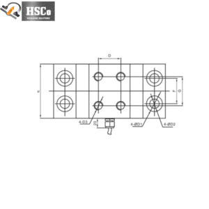 LCQ-7 ladle load cell dimension drawing, top view