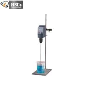 OS20-S overhead stirrer mixing liquid in a beaker