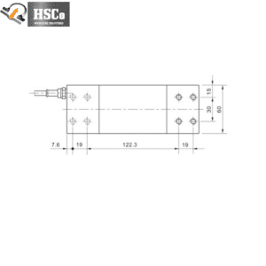 LCP-3 load cell top view drawing