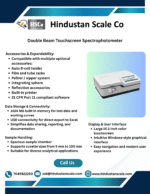 HSCo double beam touchscreen spectrophotometer leaflet with features