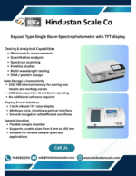 Keypad single-beam spectrophotometer with TFT display leaflet