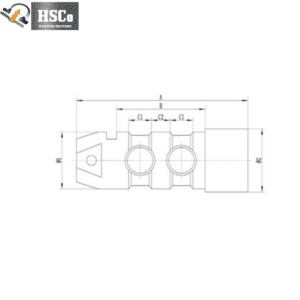 Dimension drawing of the LCZX-1 double shear pin load cell