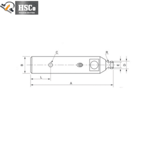 LCX-4 load cell dimension drawing, top view