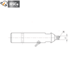 LCX-4 load cell dimension drawing, side view