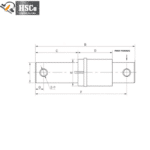 LCX-5 load cell drawing with dimension marks A to H