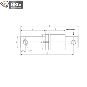 LCX-5 load cell drawing with dimension marks A to H