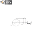 LCX-1 load cell drawing, end view
