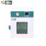HSCo vacuum drying oven front view with a windowed door, pressure gauge and digital control panel