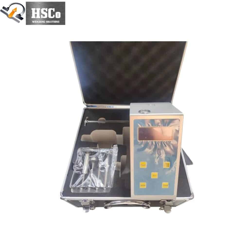 Viscometer in its carry case with spindles and accessories
