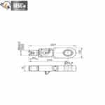 Tension link load cell dimension drawing