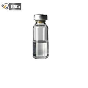 Clear glass tubular injection vial with crimp cap