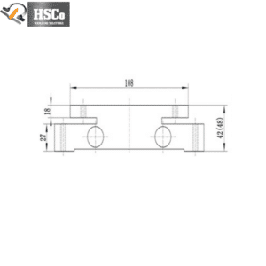 LCQ-8 front drawing with 108 mm length