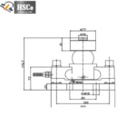 LCQ-11 load cell and mount, dimension drawing