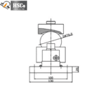 LCQ-11 load cell ball mount, dimension drawing