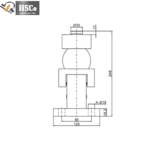 LCQ-9 load cell side dimension drawing, 208 mm high