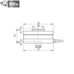 LCL-4 torsion ring load cell dimension drawing