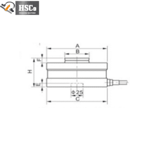 LCL-4 torsion ring load cell dimension drawing