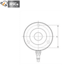 LCL-5 load cell top view drawing with mounting holes