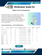 HSCo digital control heating mantle leaflet with model table